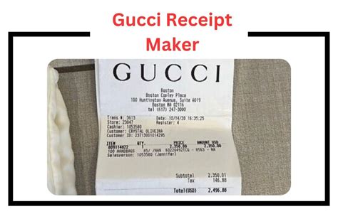 authentic gucci receipt generator.